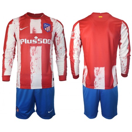 Billiga Fotbollströjor Atlético Madrid Barn Hemma tröja 2021/22 Långärmad